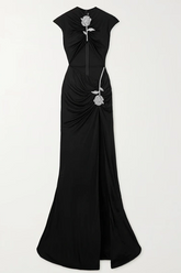 Pleated Hollow Slit Sexy Dress